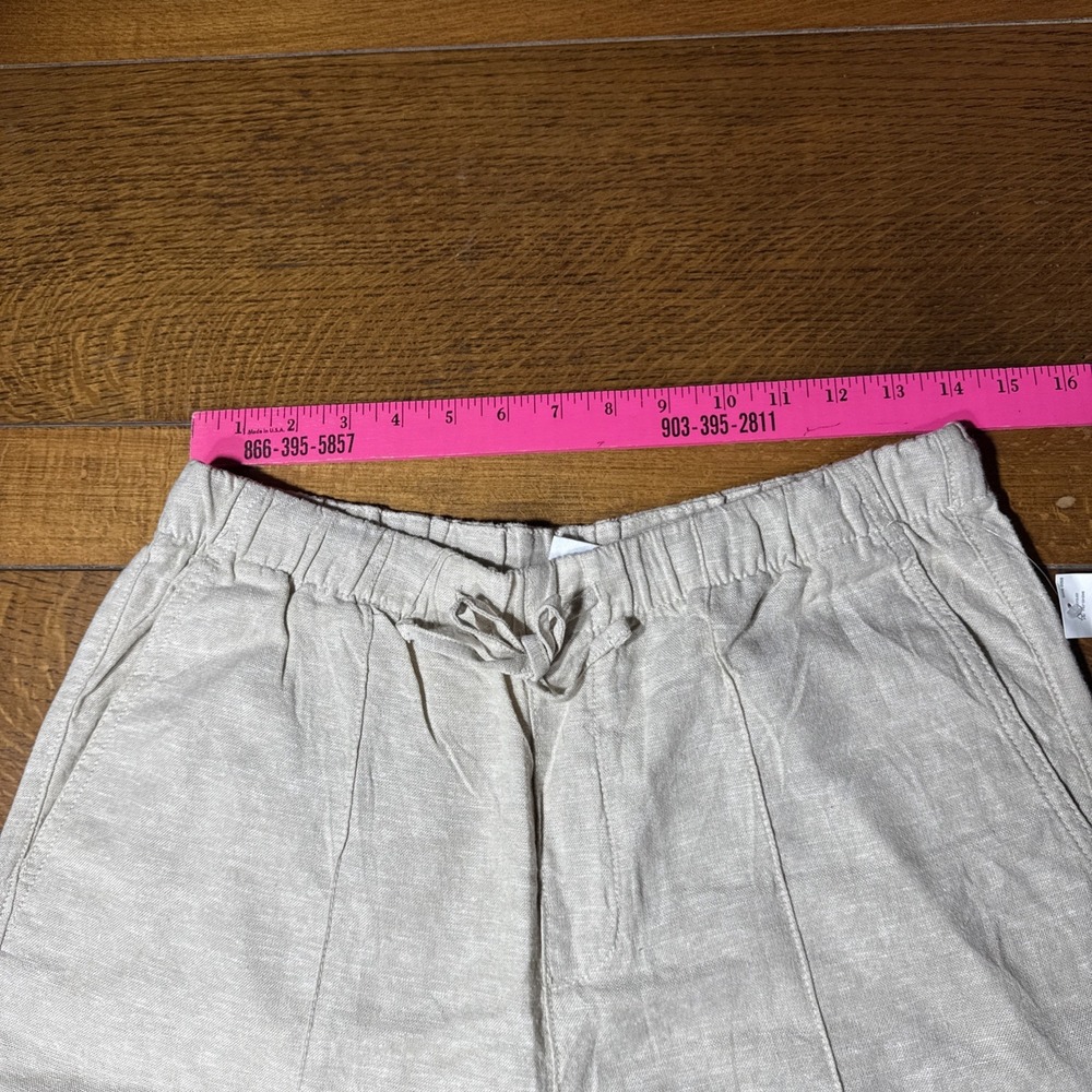 Gap Linen Blend Cargo Pull On Wide Leg Pants‎ Small Tall Flax Linen Drawstrings - Picture 2 of 9